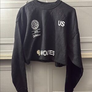 Darc Sport Black and White Crew Neck Sweater with Graphic Design